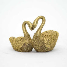 Load image into Gallery viewer, Feng Shui Pair of Golden Swan for Good Fortune
