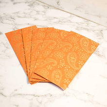 Load image into Gallery viewer, Pumpkin Orange Envelope with Paisley Floral Design (Pack of 5)
