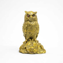 Load image into Gallery viewer, Feng Shui Coin Owl Showpiece
