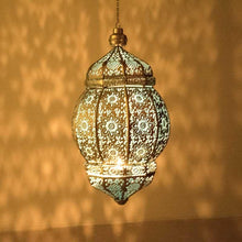 Load image into Gallery viewer, Antique Moroccan Hanging Lantern with Intricate Design

