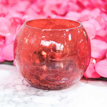 Load image into Gallery viewer, Red Crackled Matki Candle Holder
