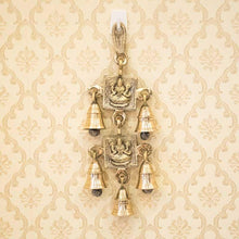 Load image into Gallery viewer, Antique Brass Door/Wall Hanging 5 Bells with Engraved Laxmi
