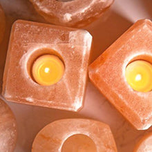 Load image into Gallery viewer, Himalayan Pink Salt Crafted Cube Tlight
