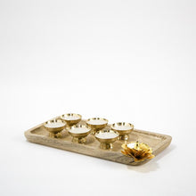 Load image into Gallery viewer, Brass Mini Candle Platter (Set of 6)
