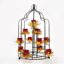 Load image into Gallery viewer, Beautiful Bird Cage Lotus Diya Holder
