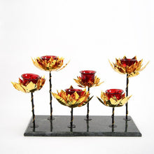 Load image into Gallery viewer, Decorative Lotus Candle Holder Set

