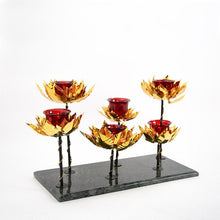 Load image into Gallery viewer, Decorative Lotus Candle Holder Set
