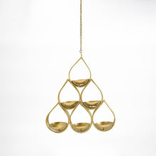 Load image into Gallery viewer, Hanging Golden 3 Tier T-light Holder
