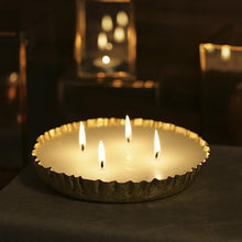 Load image into Gallery viewer, Brass Multi-Wick Candle Urli
