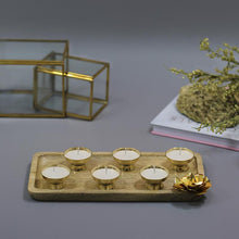 Load image into Gallery viewer, Brass Mini Candle Platter (Set of 6)

