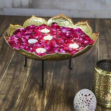Load image into Gallery viewer, Golden Leafy Urli Stand (Set of 3)
