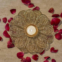 Load image into Gallery viewer, Lazer Cut Petal T-light Holder Showpiece
