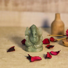 Load image into Gallery viewer, Elegant Green Aventurine Ganesha Showpiece
