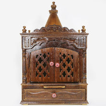 Load image into Gallery viewer, Traditional Wood Pooja Mandir with Doors
