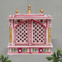 Load image into Gallery viewer, Pink Sheesham Wood Puja Mandir
