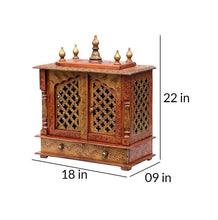 Load image into Gallery viewer, Elegant Sheesham Wood Pooja Mandir
